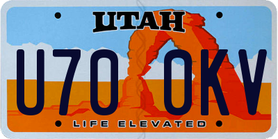 UT license plate U700KV