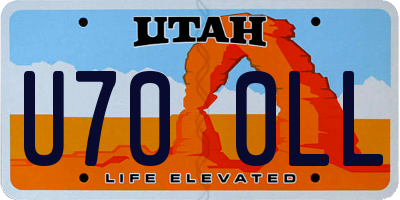 UT license plate U700LL