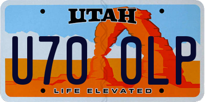 UT license plate U700LP