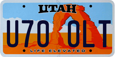 UT license plate U700LT