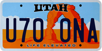 UT license plate U700NA