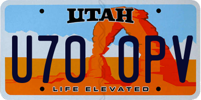 UT license plate U700PV
