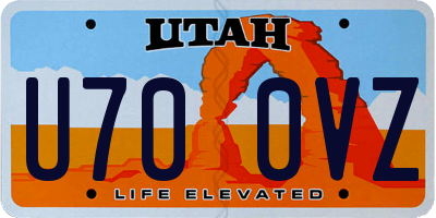 UT license plate U700VZ