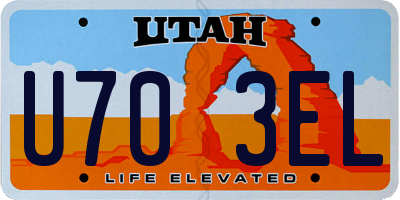 UT license plate U703EL