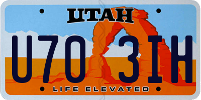 UT license plate U703IH