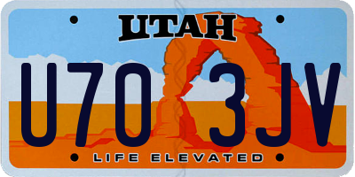 UT license plate U703JV