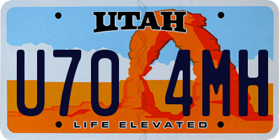 UT license plate U704MH