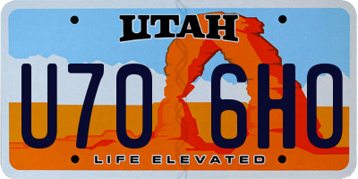 UT license plate U706HO