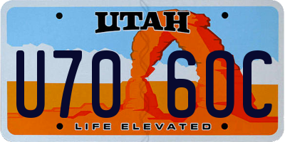 UT license plate U706OC