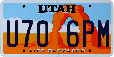 UT license plate U706PM