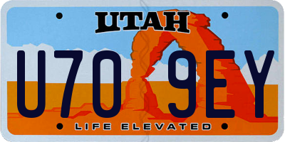 UT license plate U709EY