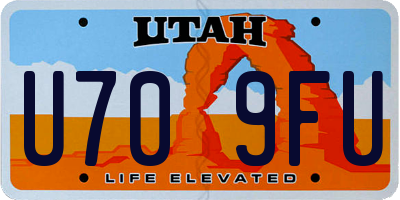 UT license plate U709FU