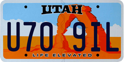 UT license plate U709IL