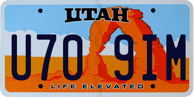 UT license plate U709IM