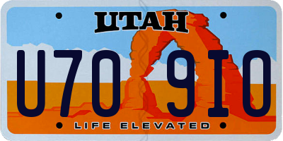 UT license plate U709IO