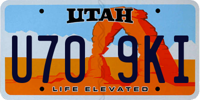 UT license plate U709KI