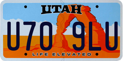 UT license plate U709LU