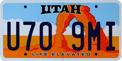 UT license plate U709MI