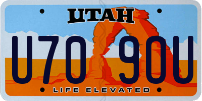 UT license plate U709OU