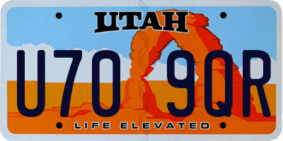 UT license plate U709QR