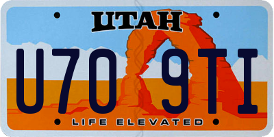 UT license plate U709TI