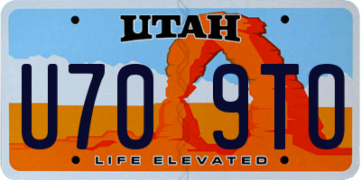 UT license plate U709TO