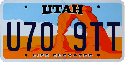 UT license plate U709TT