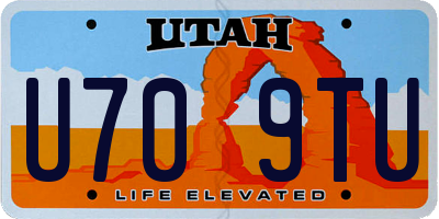 UT license plate U709TU