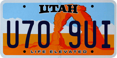 UT license plate U709UI