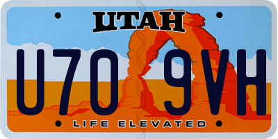 UT license plate U709VH