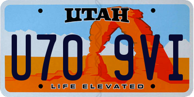 UT license plate U709VI