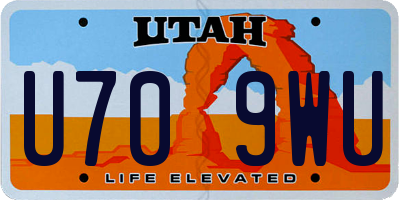 UT license plate U709WU