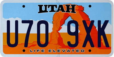 UT license plate U709XK