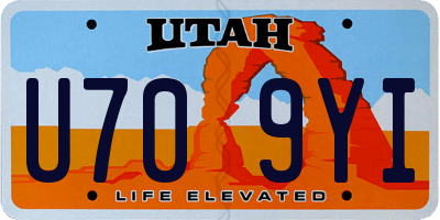 UT license plate U709YI