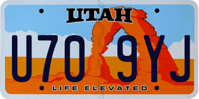UT license plate U709YJ