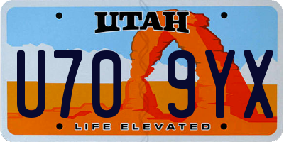 UT license plate U709YX