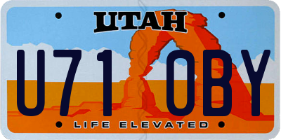 UT license plate U710BY