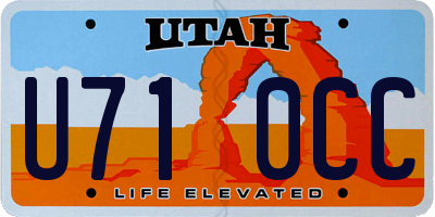 UT license plate U710CC