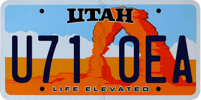 UT license plate U710EA
