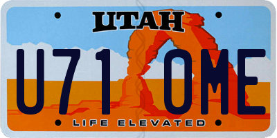 UT license plate U710ME