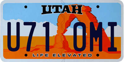UT license plate U710MI