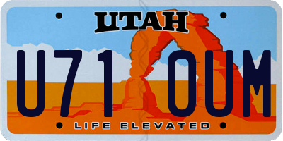 UT license plate U710UM