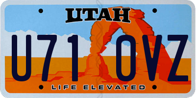 UT license plate U710VZ