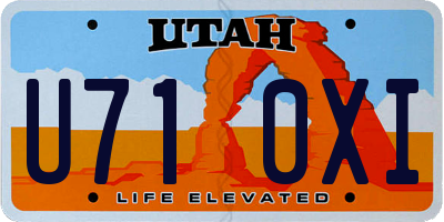 UT license plate U710XI