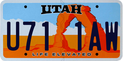 UT license plate U711AW