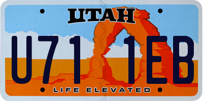 UT license plate U711EB