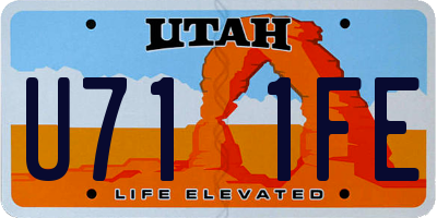UT license plate U711FE