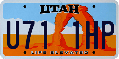 UT license plate U711HP