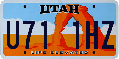 UT license plate U711HZ
