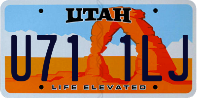 UT license plate U711LJ